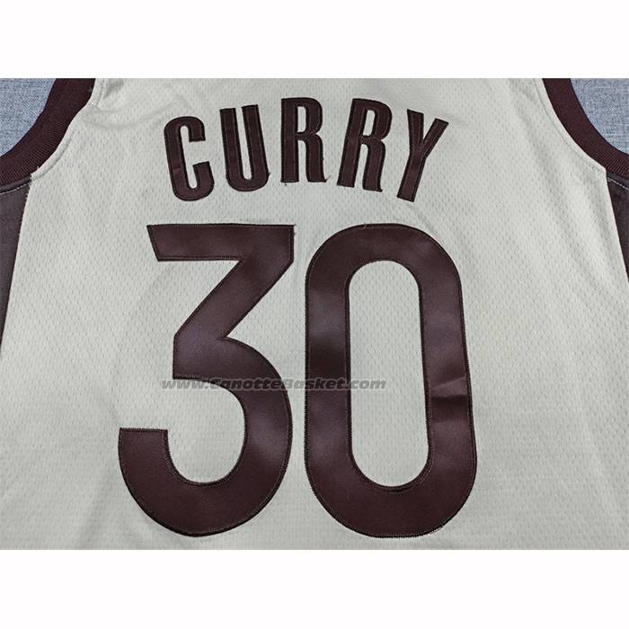 Maglia Golden State Warriors Stephen Curry No 30 Citta 2025-26 Crema